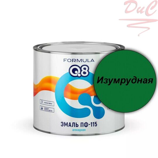 ЭМАЛЬ ПФ-115 алкидная FORMULA Q8 Изумрудная 1,9кг