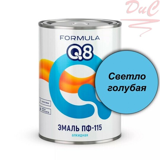 ЭМАЛЬ ПФ-115 алкидная FORMULA Q8 Светло-голубая 0,9кг