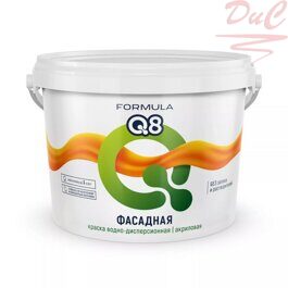 Краска Водно-дисперсионная FORMULA Q8 Фасадная белоснежная акриловая 25кг