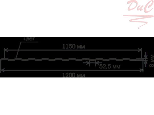 Профнастил С-8 ПЭ 0,45 RAL6005 зеленый мох 1,2*2,50м