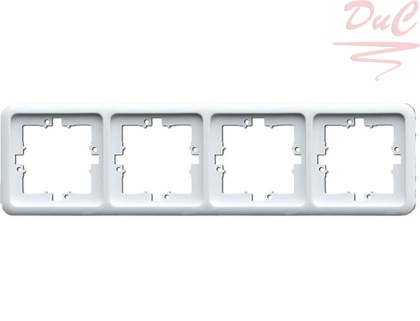 Рамка четырехместная, цвет белый С140-001