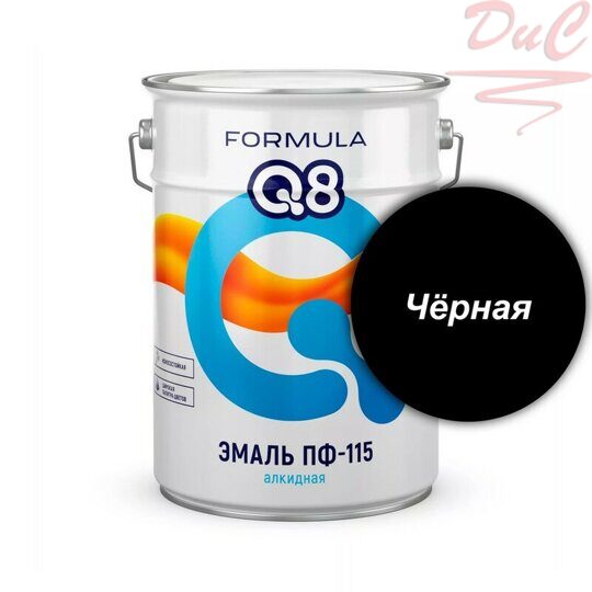 ЭМАЛЬ ПФ-115 алкидная FORMULA Q8 Черная 50кг