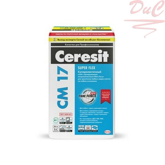 Ceresit СМ-17 Super Flex Клей для плитки эластичный 25кг