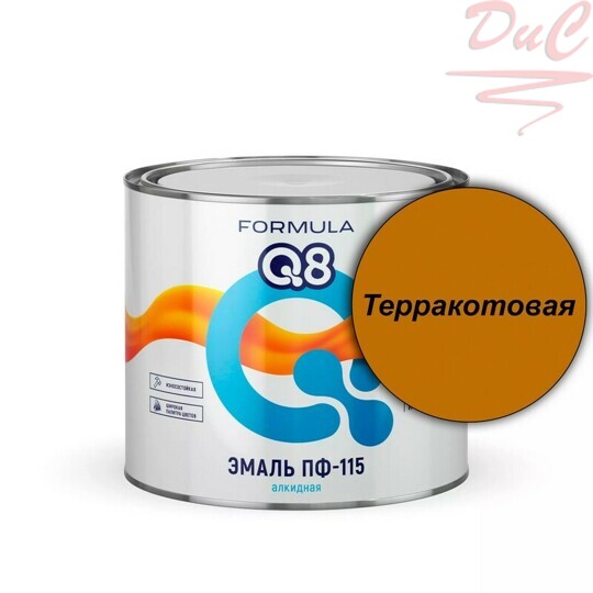 ЭМАЛЬ ПФ-115 алкидная FORMULA Q8 Терракотовая 1,9кг