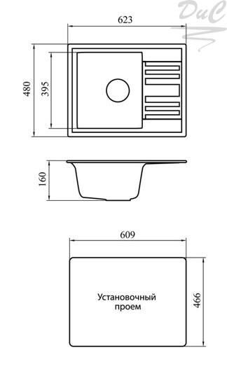 Мойка Novell 6404 Глория терра 623*480