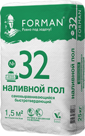 Наливной пол самонивелир. финишный Forman 32, 25кг (2-30мм)